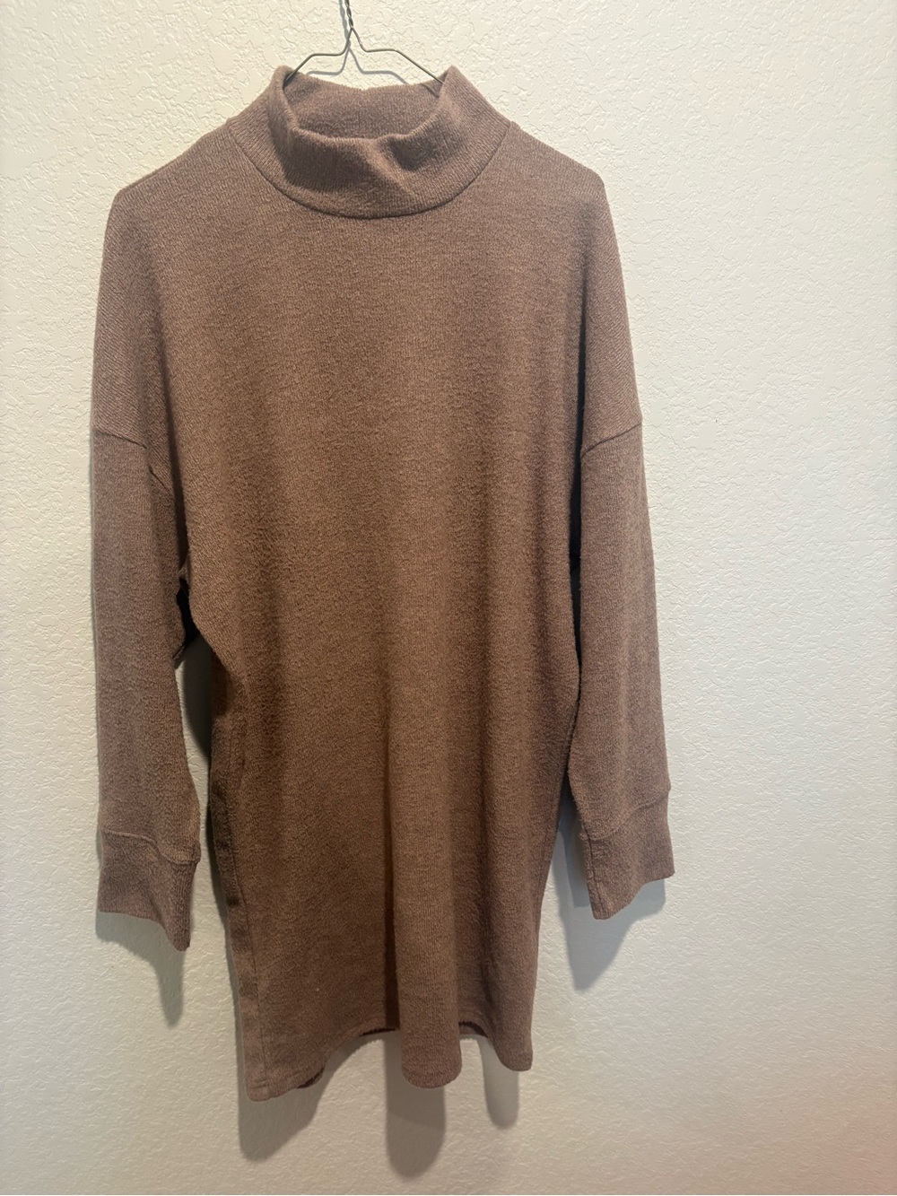 Abercrombie and Fitch Tall Oversized Mocha Sweater Dress, Size Medium